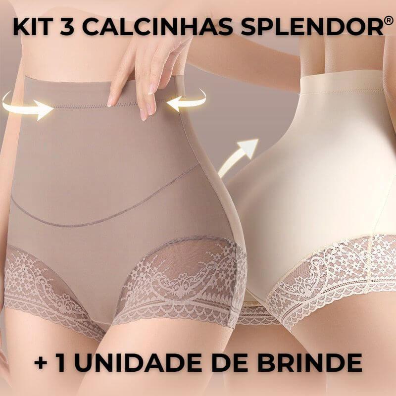 Kit de 3 Calcinhas Splendor® com Efeito Modelador + 1 unidade DE BRINDE (Último dia de Promoção!) - SpencerMart 