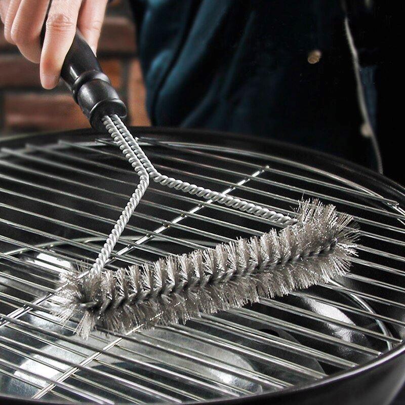 Escova de aço inox para limpar grelhas e espetos - Limpsteel - SpencerMart 