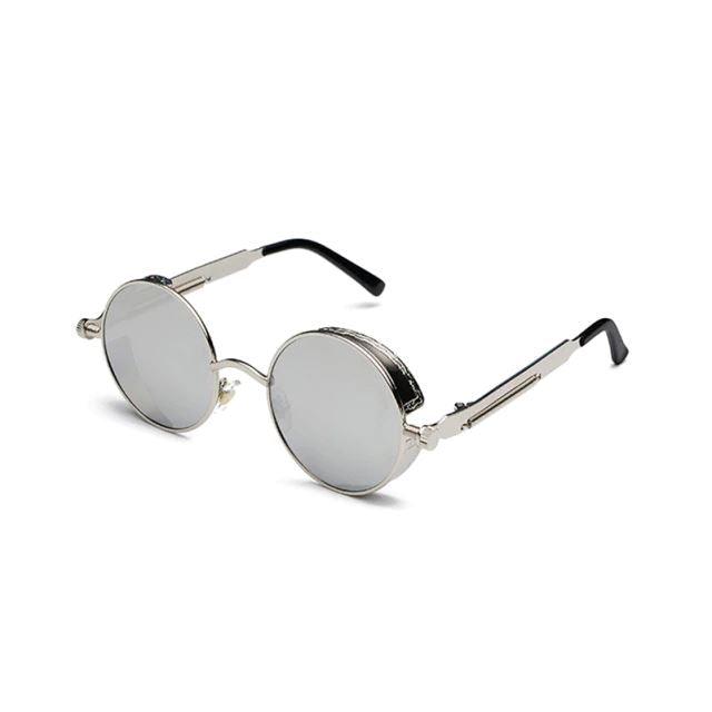 Óculos de Sol Redondo Retrô Steampunk Masculino - SpencerMart 